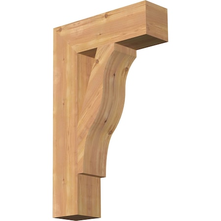 Ekena Millwork Funston Block Smooth Bracket, Western Red Cedar, 5 1/2"W x 20"D x 32"H BKT06X20X32FST05SWR